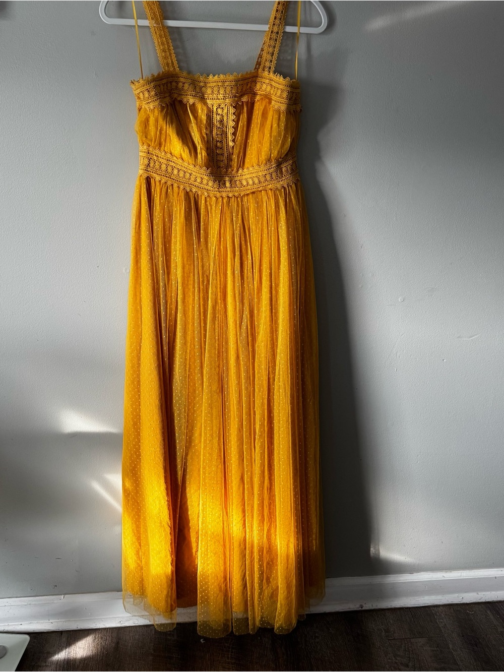Spool 72 Golden Yellow Tulle Maxi Dress
